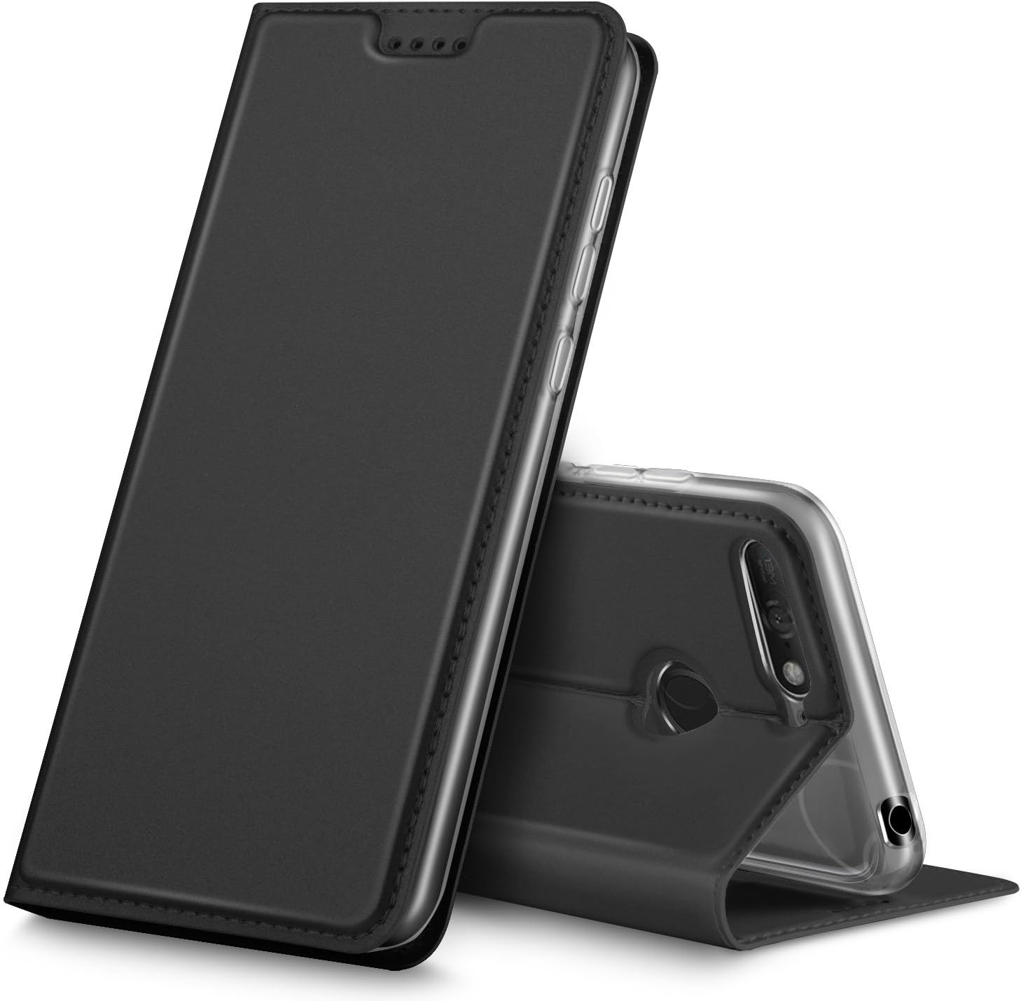 Geemai DOOGEE X6S Case, DOOGEE X6S Cover [Card Holder] [Magnetic Closure] Premium Leather Flip Wallet Case Cover for DOOGEE X6S Smartphone, Black