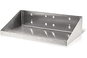 Triton Products 66126 12"Wx6"D Stainless Steel Shelf for Stainless Steel Square Hole Locboard
