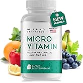 Dr Brad Stanfield Daily Low Dose MultiVitamin & Mineral for Men & Women to Support Cognitive Performance & Memory + Hyaluronic Acid for Skin Health + TMG for Exercise (150 Count)