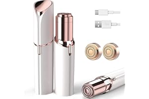 INNOBEAUT Facial Hair Removal for Women, Ladies Face Shaver for Upper Lip Chin and Peach Fuzz with USB Rechargeable Included 2 pc Replacement Heads