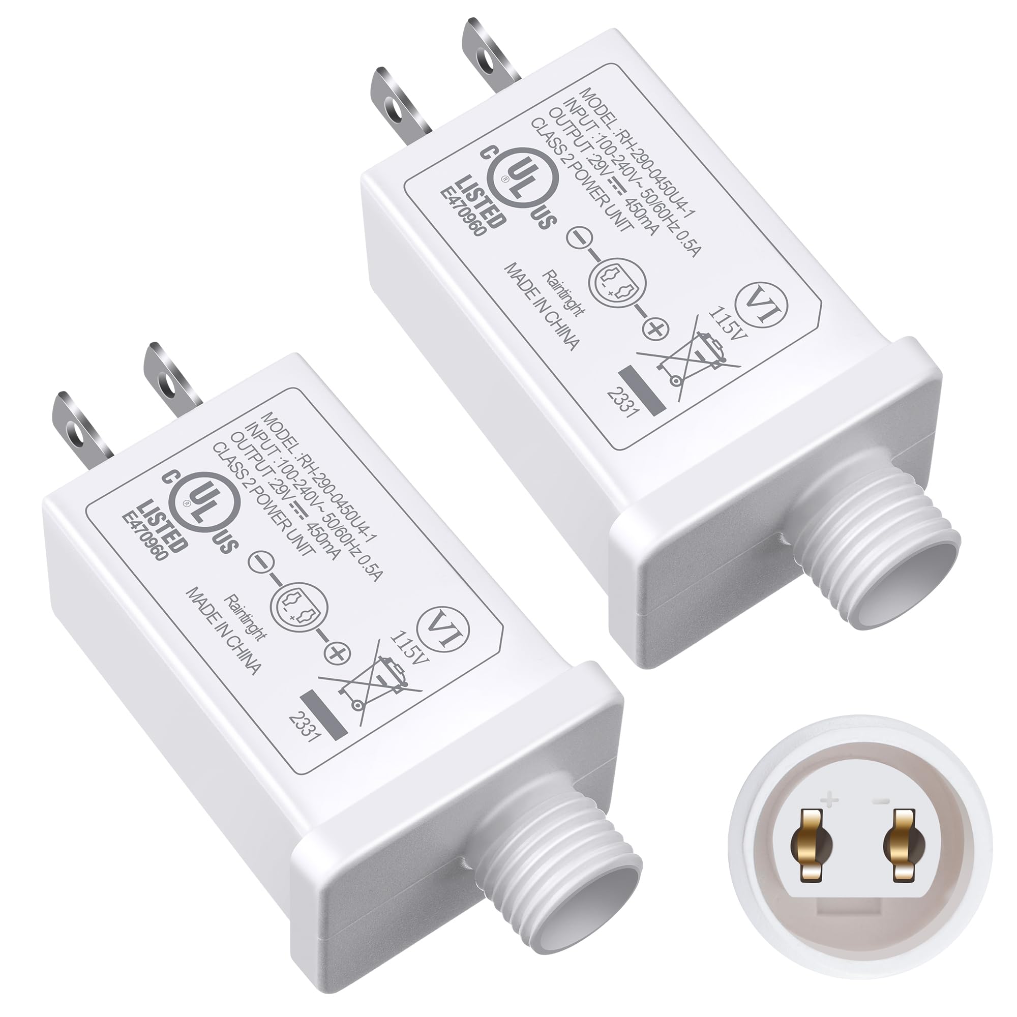 Photo 1 of 29V 18W LED Power Adapter 29V Class 2 Power Supply, Waterproof IP44 LED Transformer Replacement, Low Voltage Transformer for Christmas Tree Lighting, Holiday String Light, Inflatable Decoration