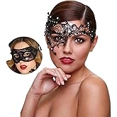 MYMENU Masquerade Mask for Couples Women Metal Rhinestone Venetian Party Evening Prom ball
