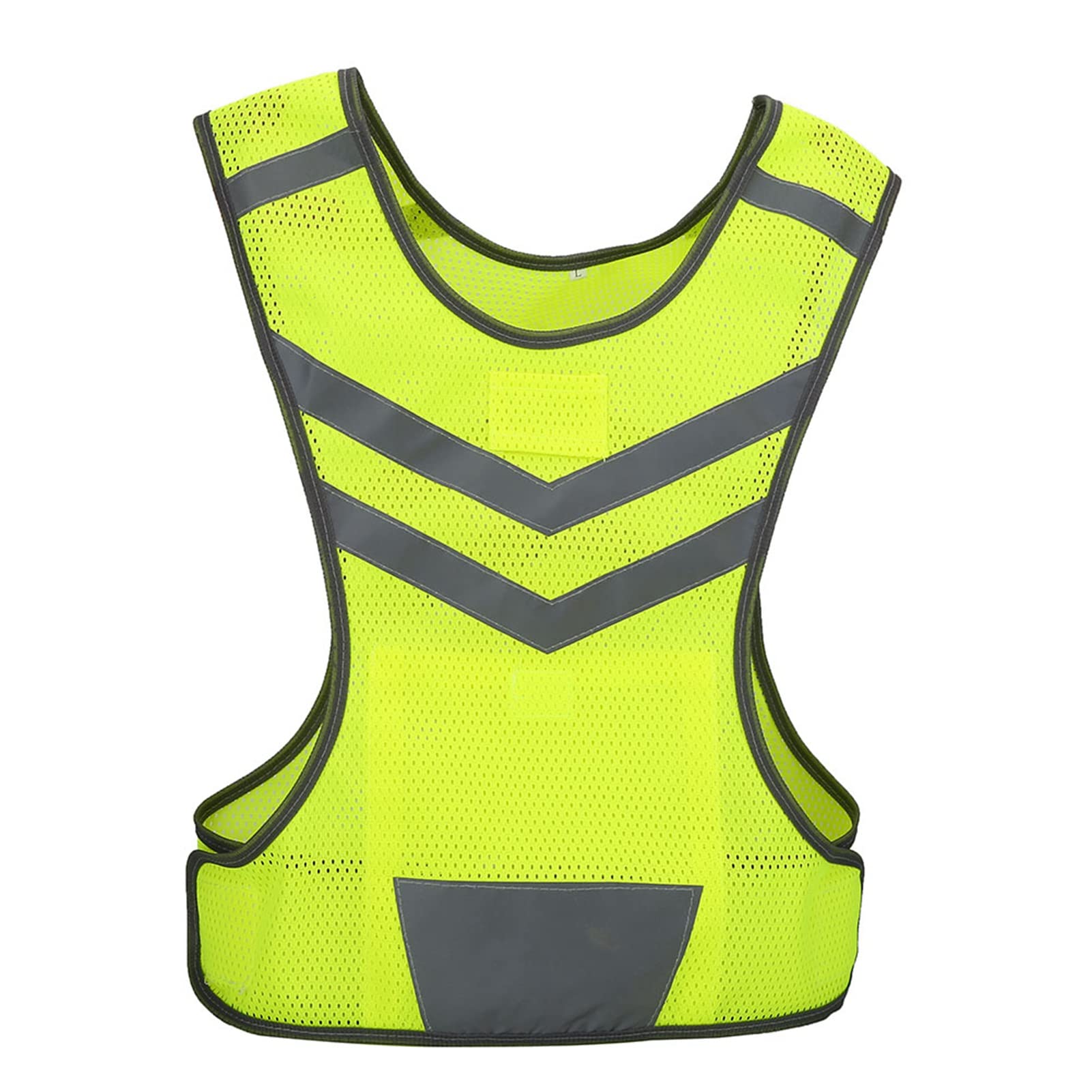 Alomejor Reflective Vest, Yellow, Unisex, All Ages, Outdoor Sports Enthusiasts, Vest, High Visibility, Adjustable, Breathable, Pocket Storage