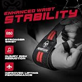 Beast Gear Weight Lifting Wrist Wraps 20" Cotton Thumb Loop One Size Fits All view 3