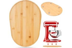 BAKEWAY Mixer Sliding Slider Compatible with KitchenAid Bowl Lift Mixer - Bamboo Kitchen Countertop Storage Mover Sliding Caddy Moving Tray for Kitchen Aid 5-8 Qt Stand Mixer, Professional 600 Stand Mixer