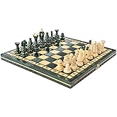 Chess and games shop Muba Wooden Chess Set Paris Apple Wooden International Board Vintage Carved Pieces - 14 inches