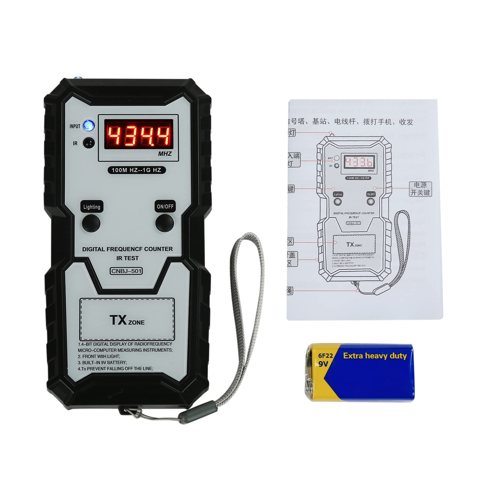 Mulcort IR Infrared Wireless Remote Control Frequency Tester for Cars