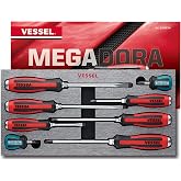 VESSEL MEGADORA Tang-Thru Screwdriver 8PC. Set (EVA foam)