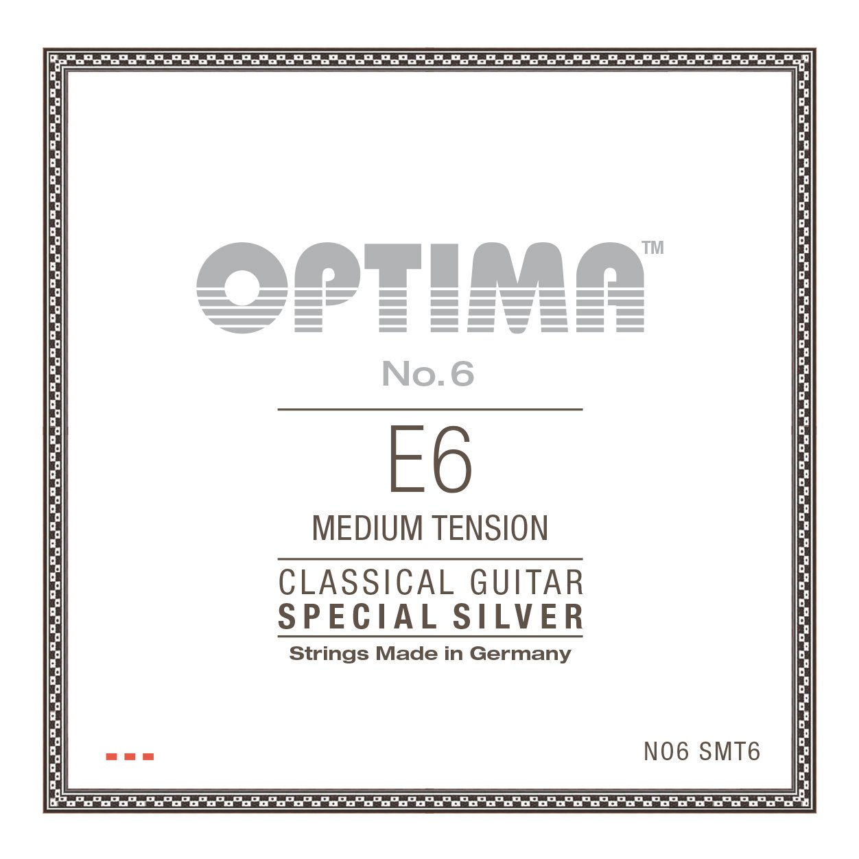 Classical Guitar Strings No. 6 Special Silver single string E6w silver plated medium NO6.SMT6 — image 1