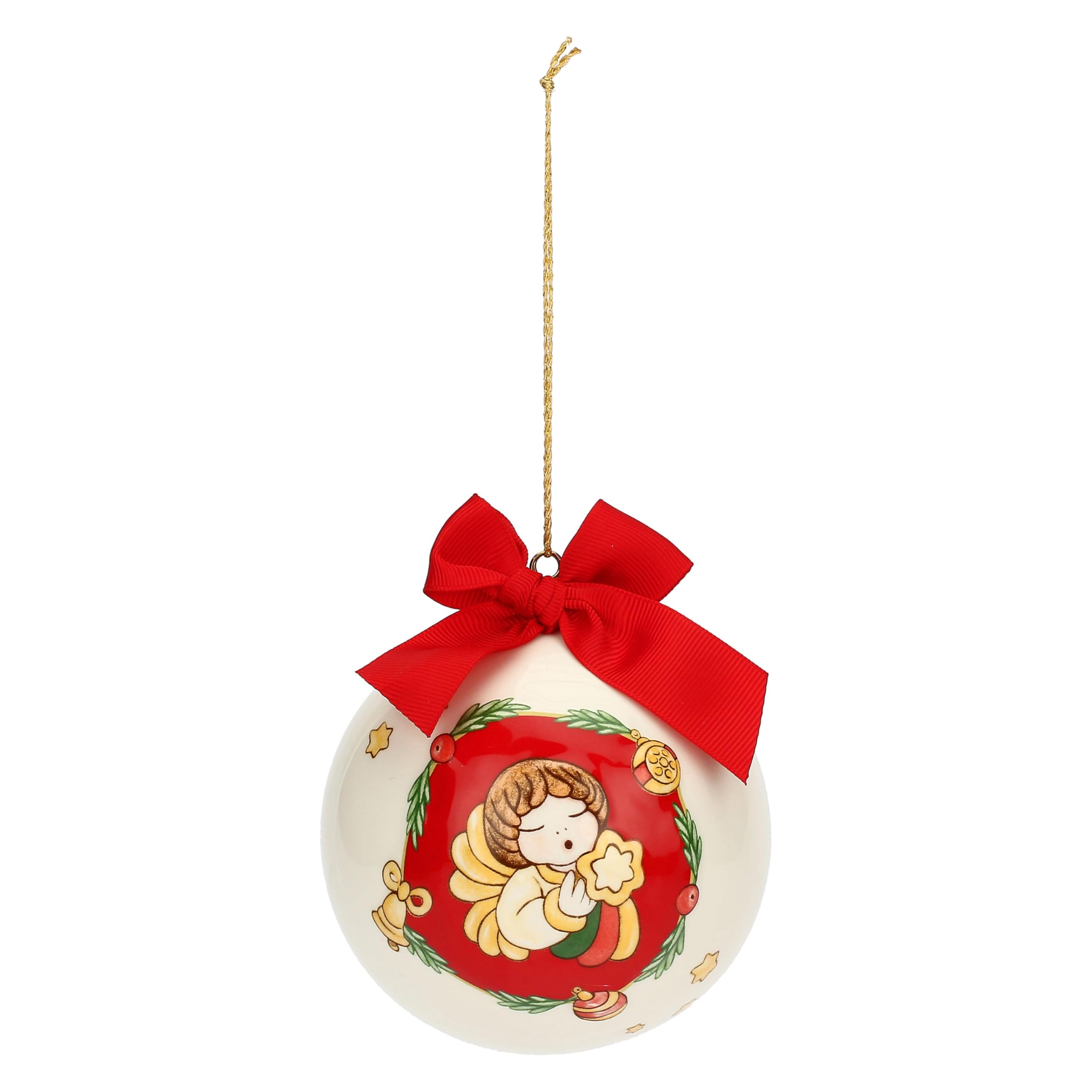 THUN, Special Edition Porcelain Christmas Bauble for Christmas Tree, Gift Idea, Diameter 10 cm