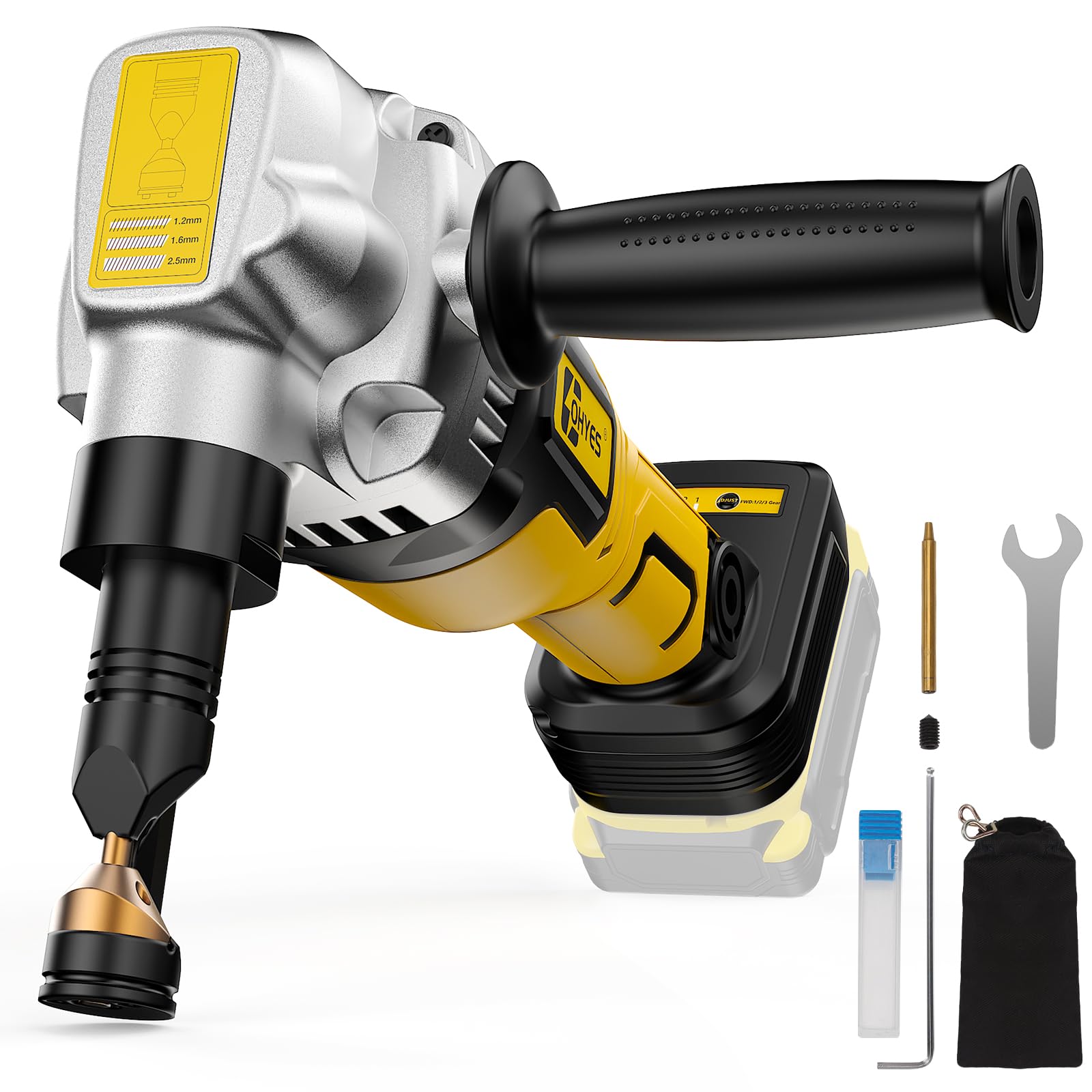 Photo 1 of Metal Nibbler Fit for DeWALT 20v Max Battery Brushless Motor 16 Gauge Variable Speed Assist Handle & 2 Blades For Metal Cutting, Stainless Steel and Aluminum(Battery not Included)