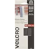 VELCRO Brand - Extreme Outdoor - Extreme - 4" x 1" Strips, 10 Sets - Titanium