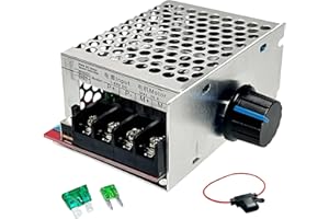 HUSETOO DC Motor Speed Control Pulse Width Controller - Adjustable Handle Duty Cycle 0-100% | Non-Voltage Regulated | DC 7-70V Input, Built-in 30A Overcurrent Protection