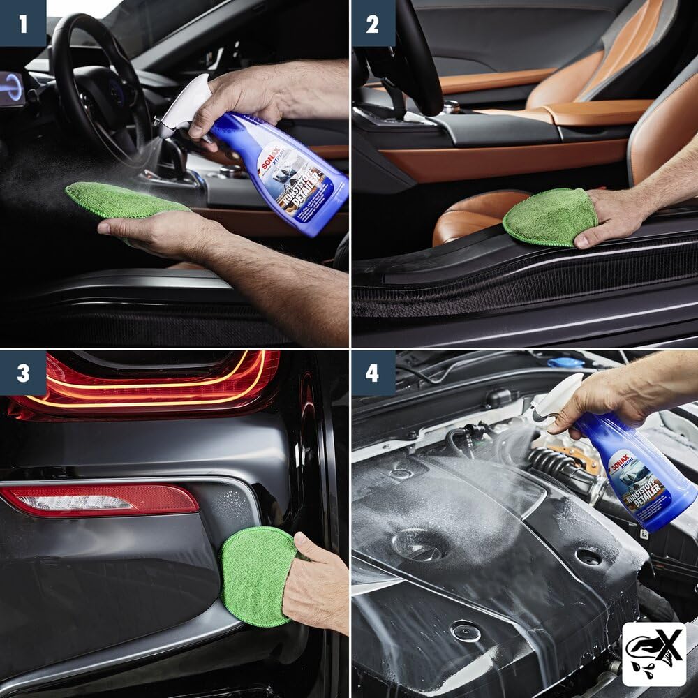 SONAX XTREME KunststoffDetailer Innen + Außen (500 ml) Reinigung, Pflege und Schutz für das gesamte Fahrzeug | Art-Nr. 02552410 5