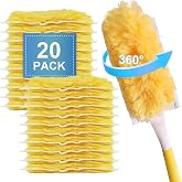 20 Pack Heavy Duty Duster Refills for Swiffer, Multi-Surface 360&deg; Disposable Dusters Kit for Cleaning Dusting Electronics Furniture Blind Ceiling Fan (Handle is Not Included)