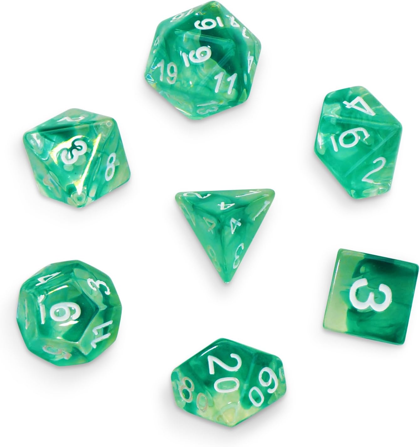 SkullSplitter Dice Polyhedral RPG Dice Set for D and D and Other Tabletop Games