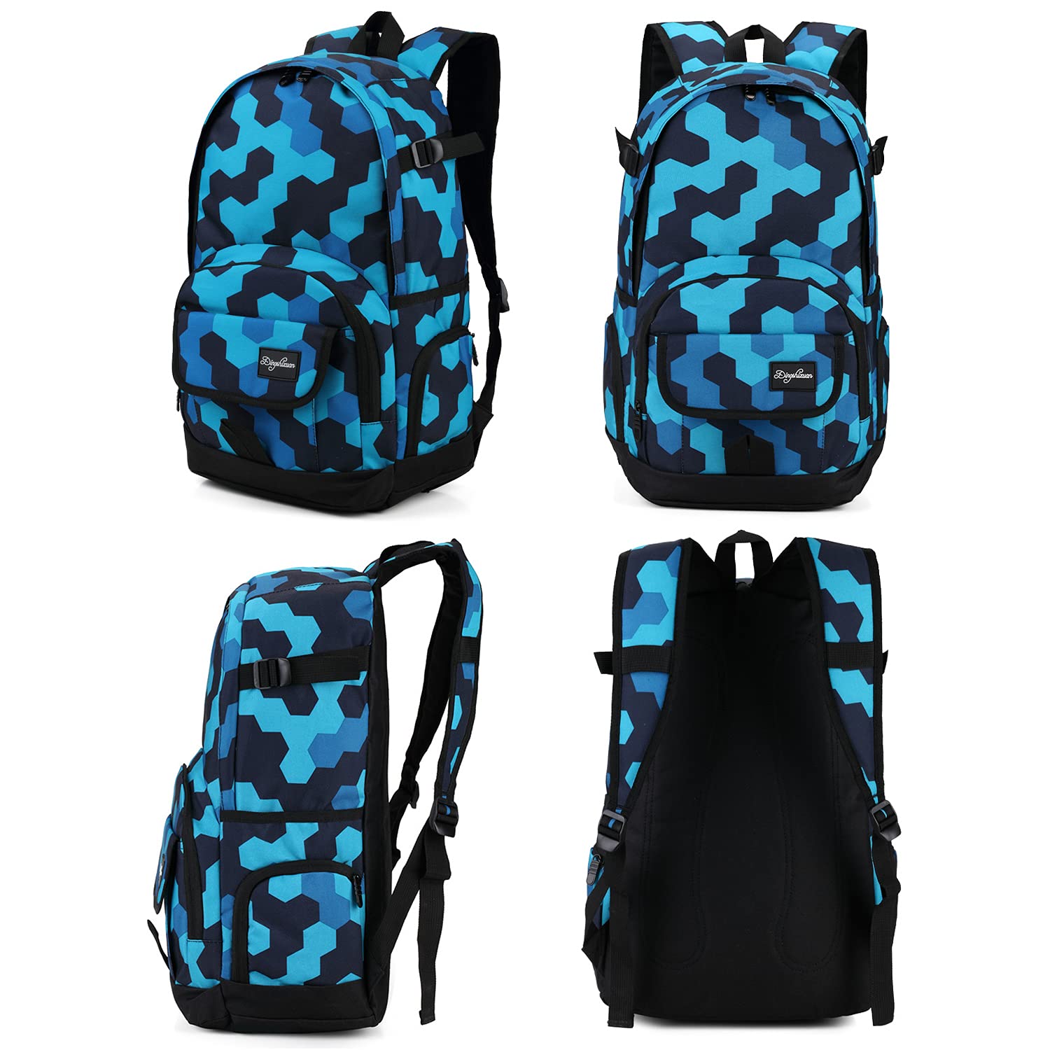 rickyh style School Backpack Travel Bag for Men & Women Lightweight College Back Pack with Laptop Compartmen