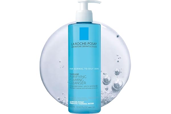 La Roche-posay Toleriane Purifying Foaming Facial Cleanser, Oil Free Face Wash For Women & Men With Niacinamide + Ceramides,