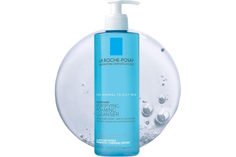 La Roche-Posay Toleriane Purifying Foaming Facial Cleanser, Oil Free Face Wash for Women & Men with Niacinamide + Ceramides, Pore Cleanser Safe For Sensitive Skin, Won’t Dry Out Skin, Soap Free