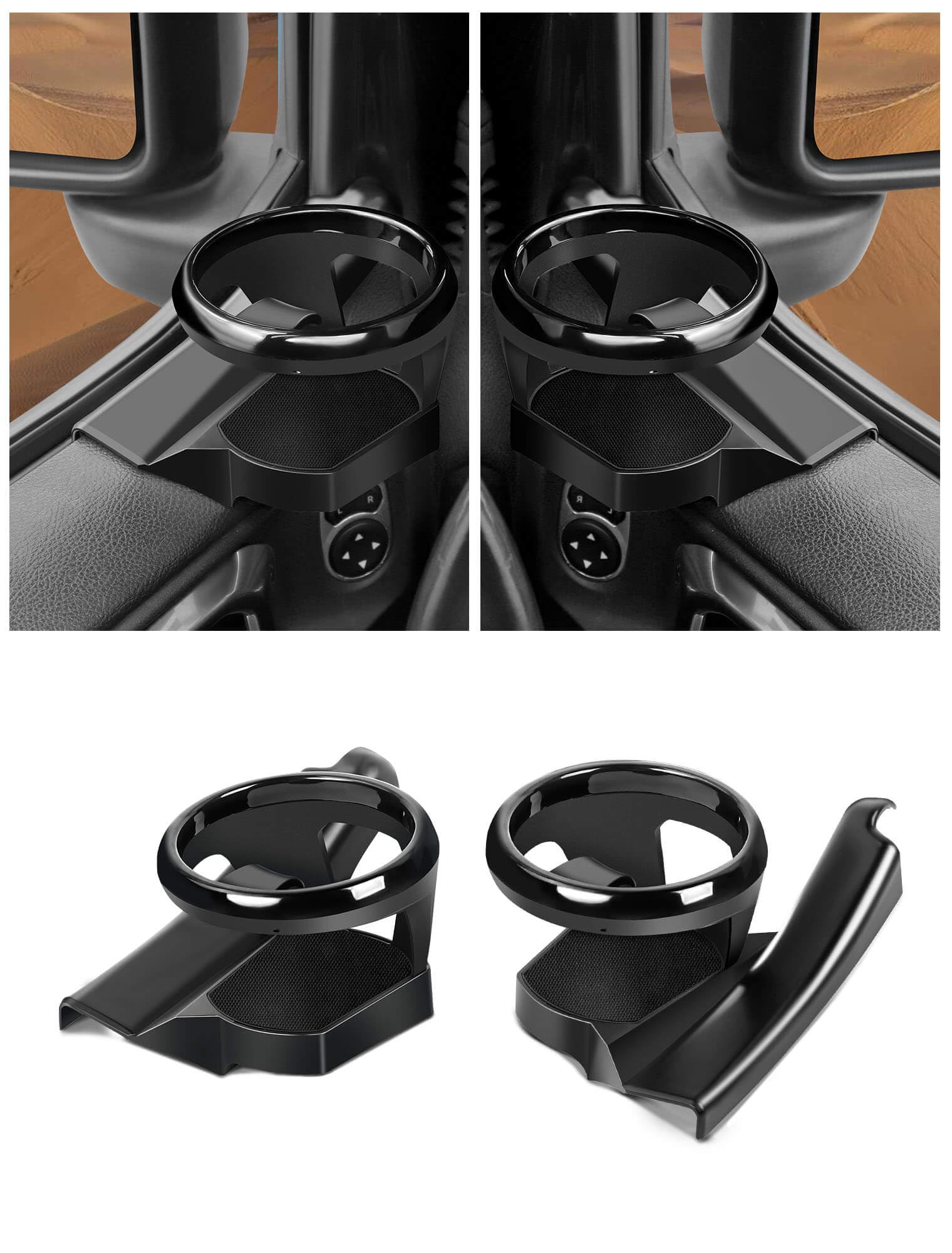 Photo 1 of Savadicar Door Cup Holder Compatible with 2018-Present Jeep Wrangler JL 4XE & Gladiator JT, Supports Cup & Bottles Up to 30 oz Size, Extension Accessories for Jeep Door, 2 PCs