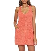BECCA womens Beach Date V-neck Dress, Casual, Beach Cover Ups for Women