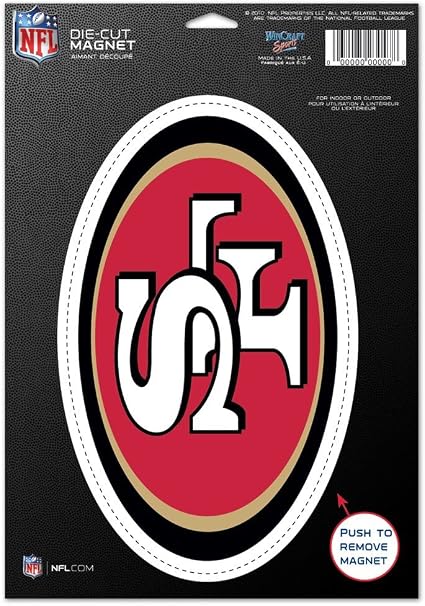Amazon Com Nfl San Francisco 49ers 83792010 Die Cut Logo Magnet