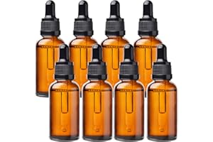 MRXBN 50ml Precision Dropping Bottles - Ideal for Essential Oils, Perfume Making, and DIY Projects. Safe, Durable, Eco-Friendly, and Perfect for Home or Lab Use Dropping Bottles(8pieces)