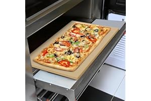 NBYTLT 22" x 14" x 0.6" Extra Large Pizza Stones, Rectangular Baking Stone for Oven Grill BBQ, Industrial Commercial Cordieri