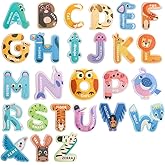 USATDD Jumbo Magnetic Letters Colorful ABC Alphabet Animal Shape Toys Large Uppercase Refrigerator Fridge Magnets Preschool E