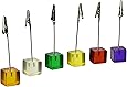 Displays2go 60 Total Units, 10 Sets of 6 Memo Clips with Alligator Clasps for Displaying Photos or Number Cards, 6 Different Colored Cubes (6CUBEALI)