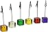 Displays2go 60 Total Units, 10 Sets of 6 Memo Clips with Alligator Clasps for Displaying Photos or Number Cards, 6 Different Colored Cubes (6CUBEALI)