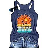 Gulf of Mexico T Shirt Women Gulf of Mexico Tank Top Vintage Beach Graphic Tee Summer Vacation Sleeveless Shirt