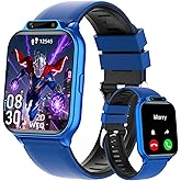 Smart Watch for Kids, 1.85" Fitness Tracker with Heart Rate, Sleep Monitor, IP68 Waterproof Smartwatches with Video Music, Pedometer, Game, NO APP/Phone, Gift for Boys Girls. (Classic, Blue)