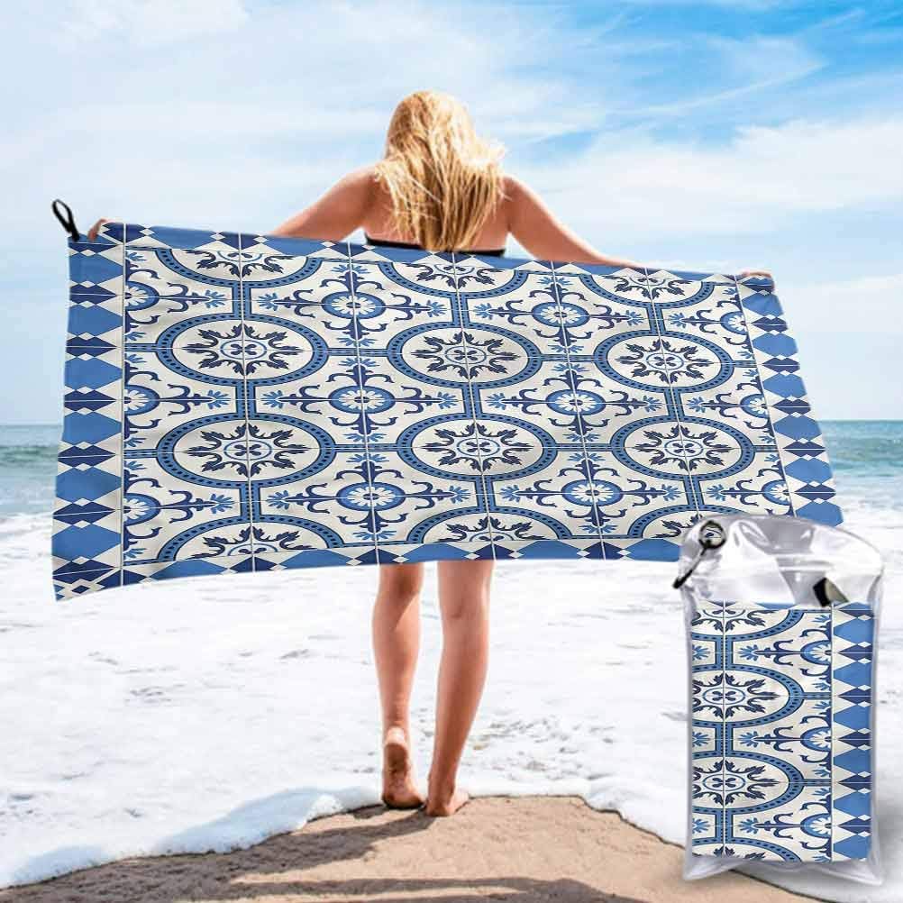 Ahuimin Bath Towels, Moroccan,Moroccan Arabesque Mosaic, 27.5" x 55