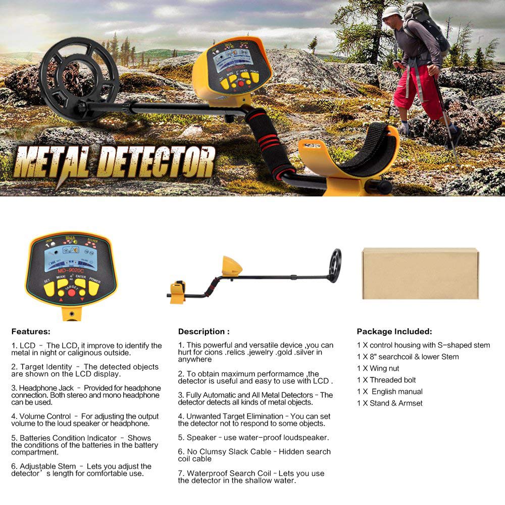 Amazon.com : ETE ETMATE Metal Detector, Handheld Waterproof ...