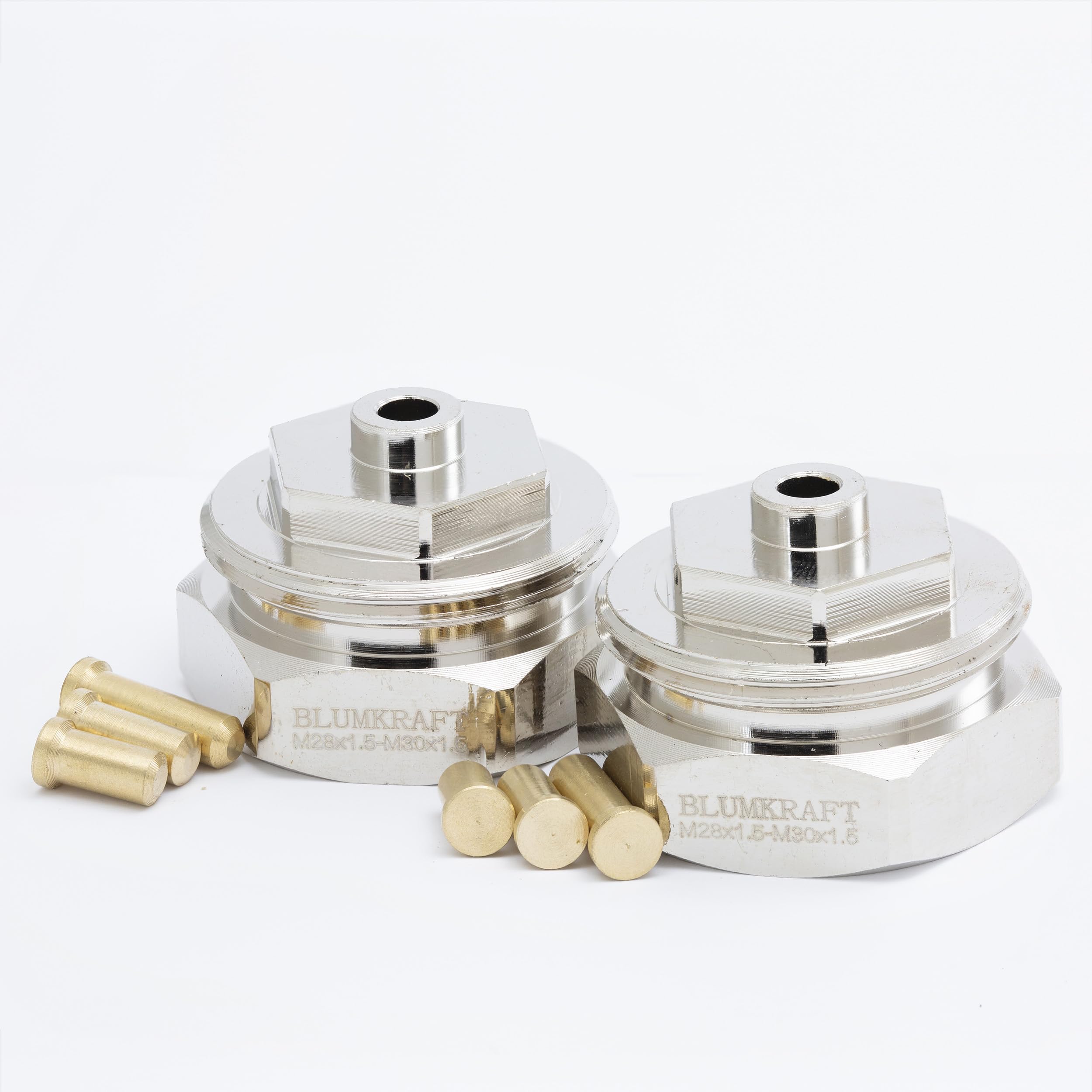 BLUMKRAFT Pack of 2 Radiator Adaptors Compatible with COMAP/SAR / M28 x1.5 Female to Thermostat/Thermostatic Head M30 x 1.5 Male M28-M30 M28F-M30M