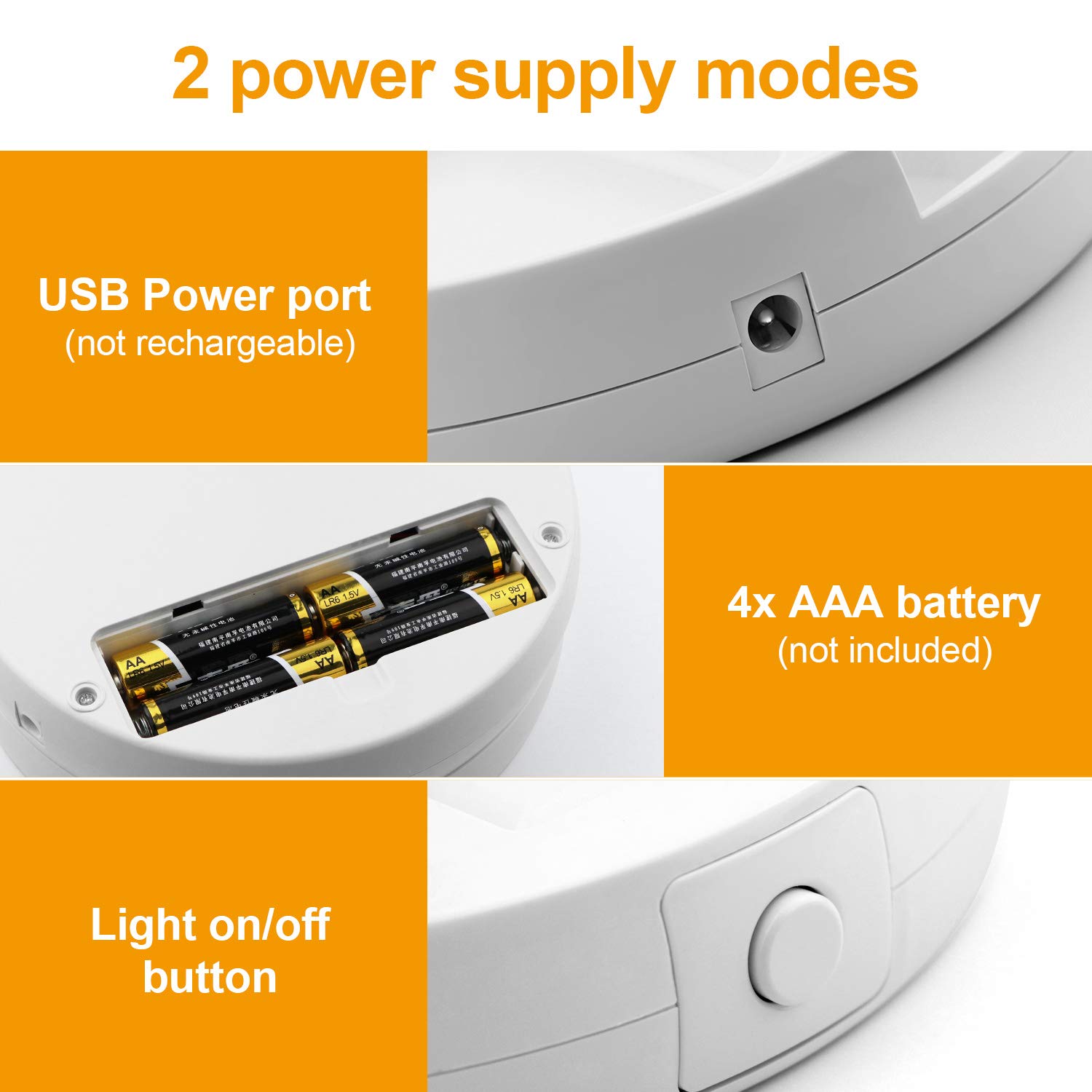 SENWOW Illuminated Makeup Mirror, LED Lighted 1X 10X Magnification Double Sided Foldable Tabletop for Home Travel