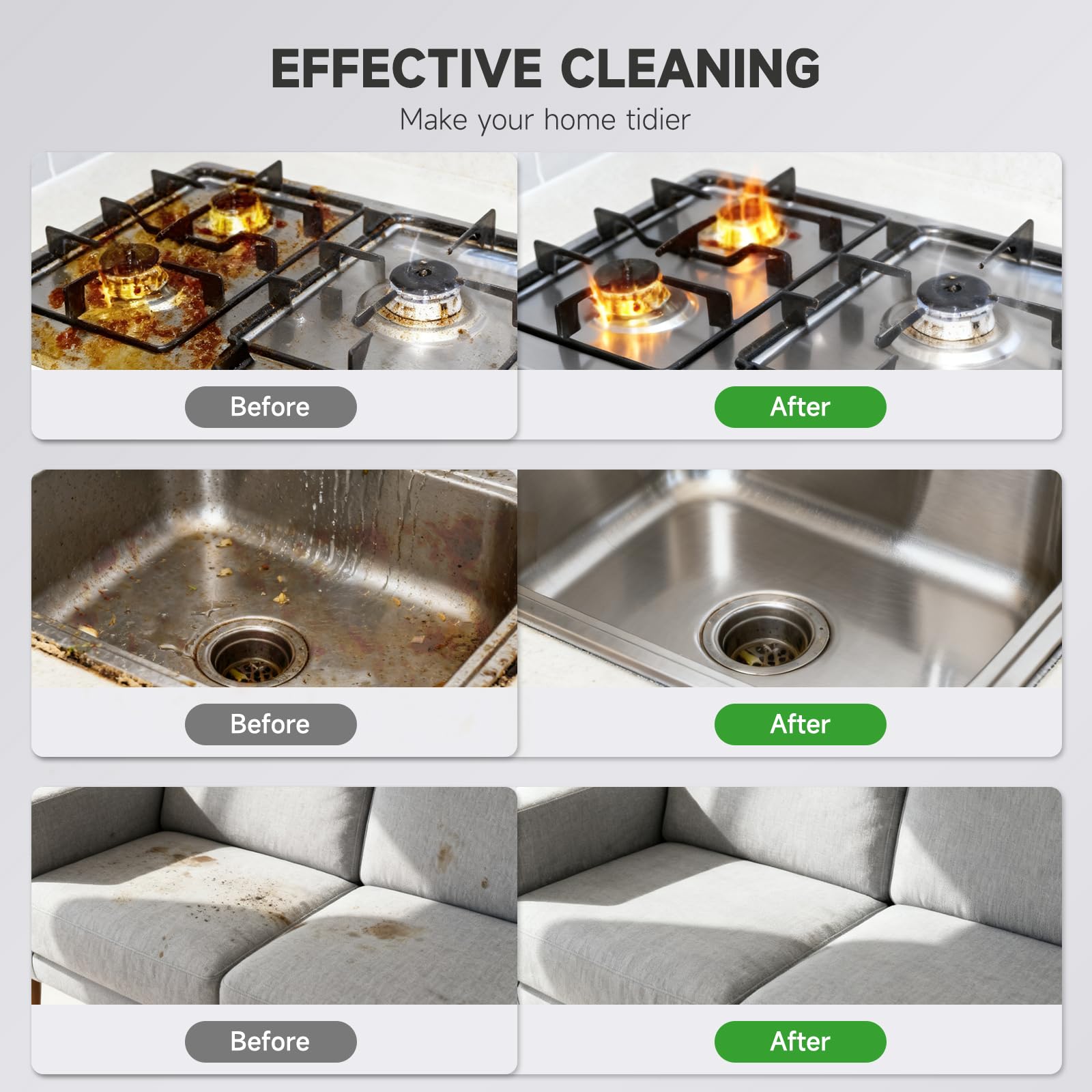 Goodtrust Steam Cleaner, Portable Steamer for Cleaning, Multipurpose Cleaning Steamer with Replacement Heads for Home, Dirt, Grease, Grout, Tile,Floor, Car Detailing