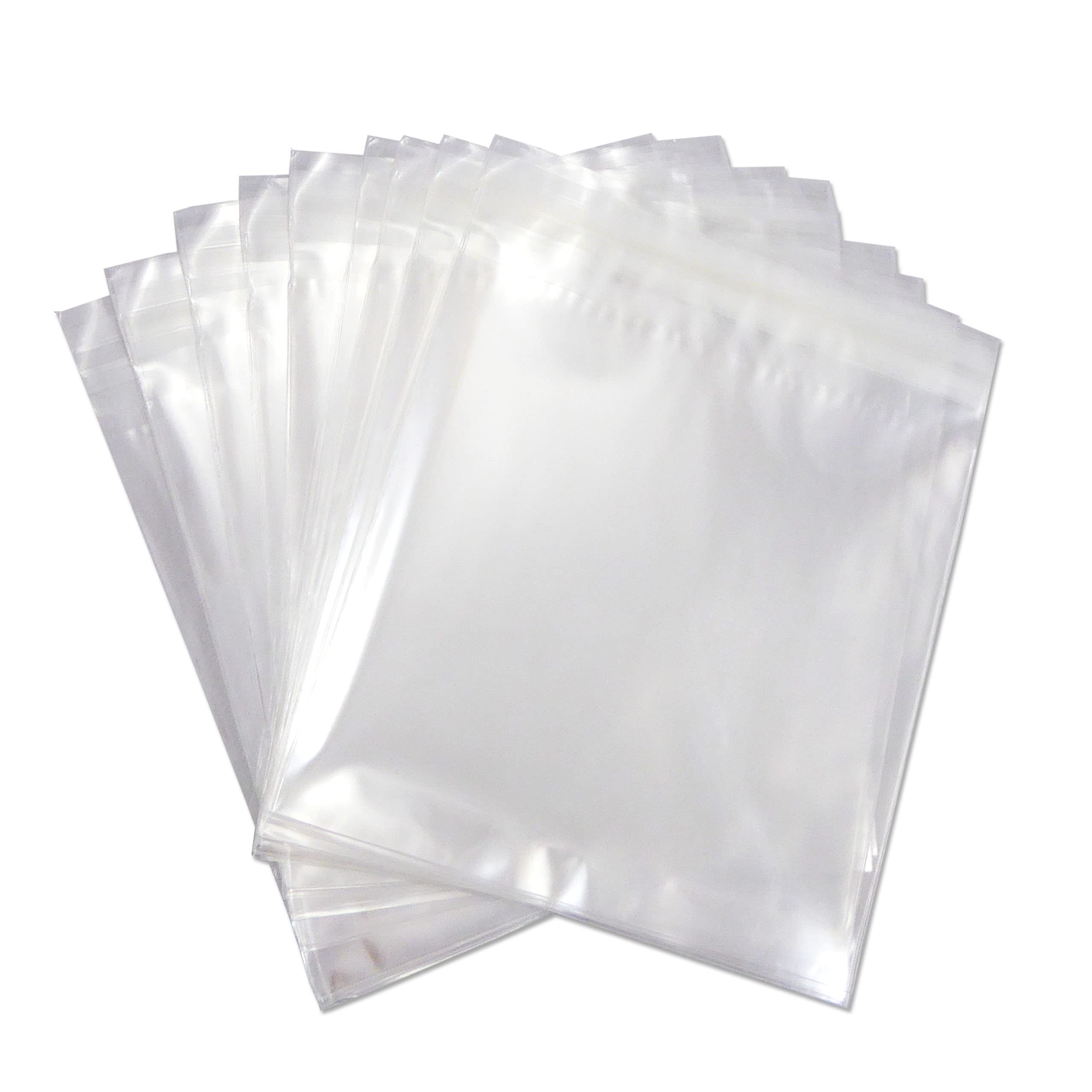 Cellophane Bags Self Seal 115mm x 110mm - 4" Square Clear Cello Display Sizes for Cards, Gifts (250 Bags)