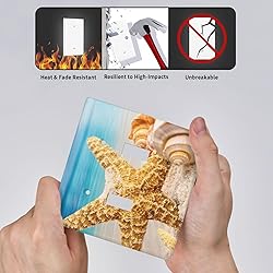 Beach Shells Light Switch Cover Plates Double