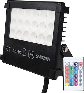 POPP Foco LED RGB 20W Exteriores IP65 lumen 2050, Proyector LED ...