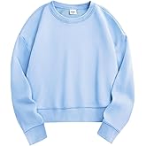 Stelle Cropped Sweatshirts for Women Cotton Long Sleeve Crop Tops Crewneck Pullover Oversized Sweater