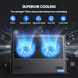 TECKNET Laptop Cooling Pad 12-16 inch Dual 110mm Fans Ergonomic Stand view 2