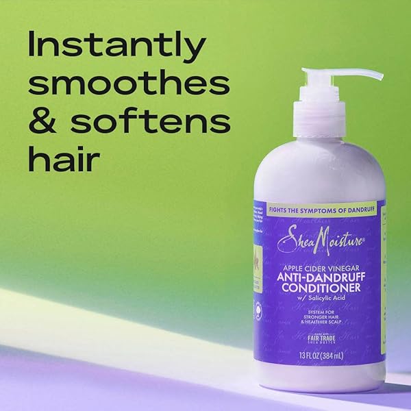 SHEAMOISTURE ANTI-DANDRUFF CONDITIONER APPLE CIDER VINEGAR & SALICYLIC ACID FOR SOFT & SMOOTH HAIR SYSTEM FOR A HEALTHIER SCALP 13 OZ