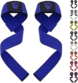 WFX Weight Lifting Straps Wrist Support Padded Neoprene Blue