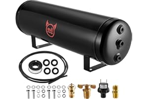 EVIL ENERGY Air Tank 4 Gallon Kit 7 Ports 1/4" NPT 200PSI Rated for Truck, DIY Pneumatic Tools, Car, Inflating Tires, Air Horn, Suspension Systems, Air Ride, Tires, Train Horn