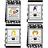4 Pcs Halloween Kitchen Towels Hocus Pocus Decor I Smell Children Funny Hand Towels for Bathroom Gothic Dish Cloths Halloween Bathroom Decortions Housewarming Gift for Home Wall Decor 15.7x23.6 Inches
