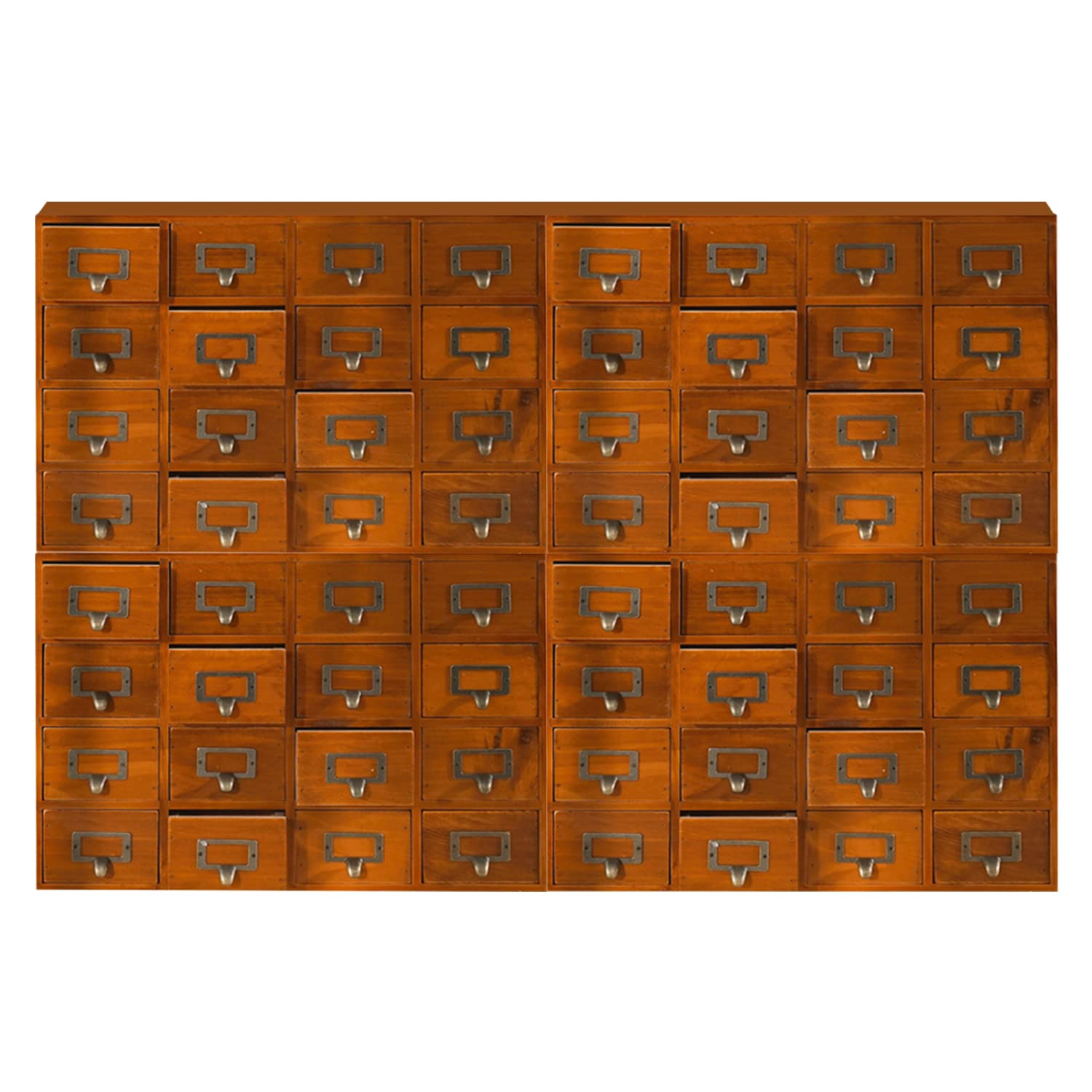 Huge 64 drawer wooden storage box traditional apothecary curio cabinet