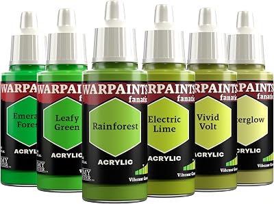 The Army Painter Warpaints Fanatic Flexible Triad Vibrant Greens 6x18ml