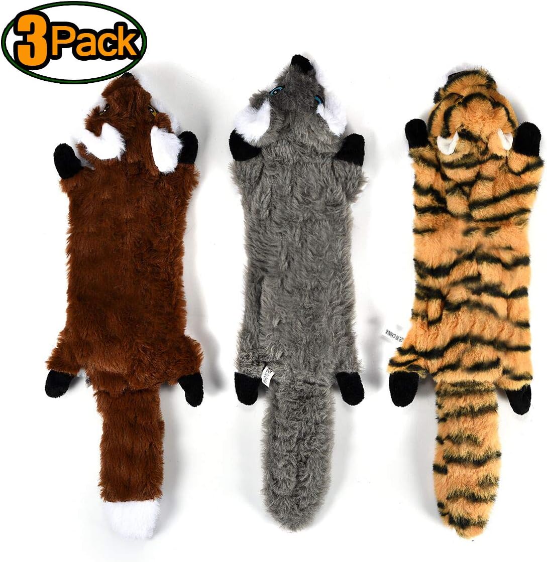 non squeaky plush dog toys